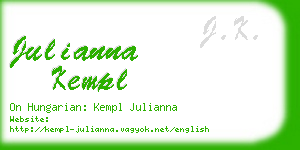 julianna kempl business card